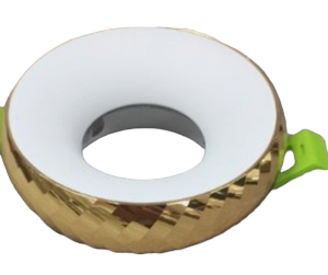 Spot Encastrable Aluminium Rond Blanc & Gold Taille Ø 9,5 cm Découpe 6,5 cm