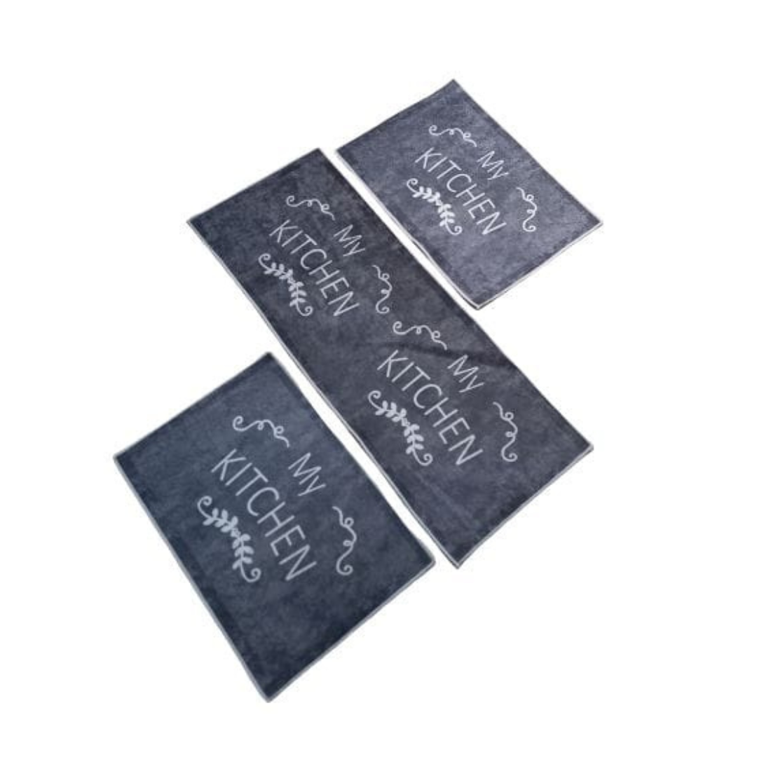 CASA NOVA – Tapis De Cuisine 3 Pièce My Kitchen – Gris
