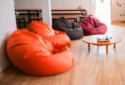 POUF POIRE SIMILICUIR 3XL 135 × 95 – ORANGE