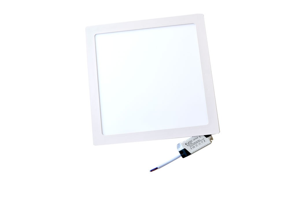 Spot LED encastrable 24W carre 295mm extra plat Lumière blanche 6500k