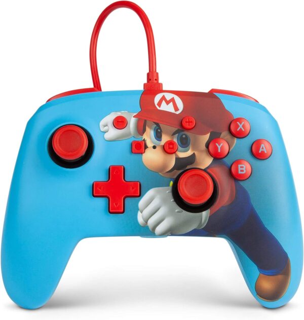 Manette filaire améliorée PowerA pour Nintendo Switch - Mario Punch