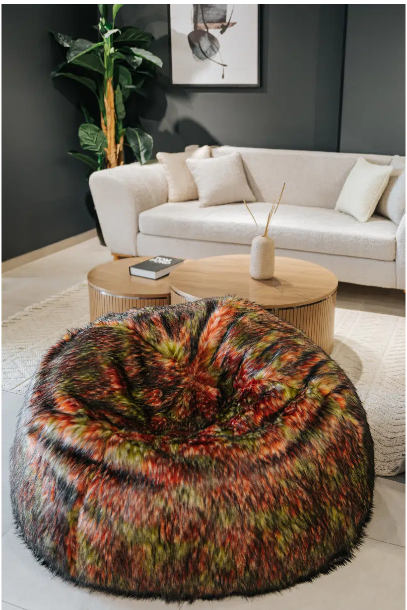 POUF TOUAREG FOURRURE LONG 100*70 – ECLAT D’AUTOMNE