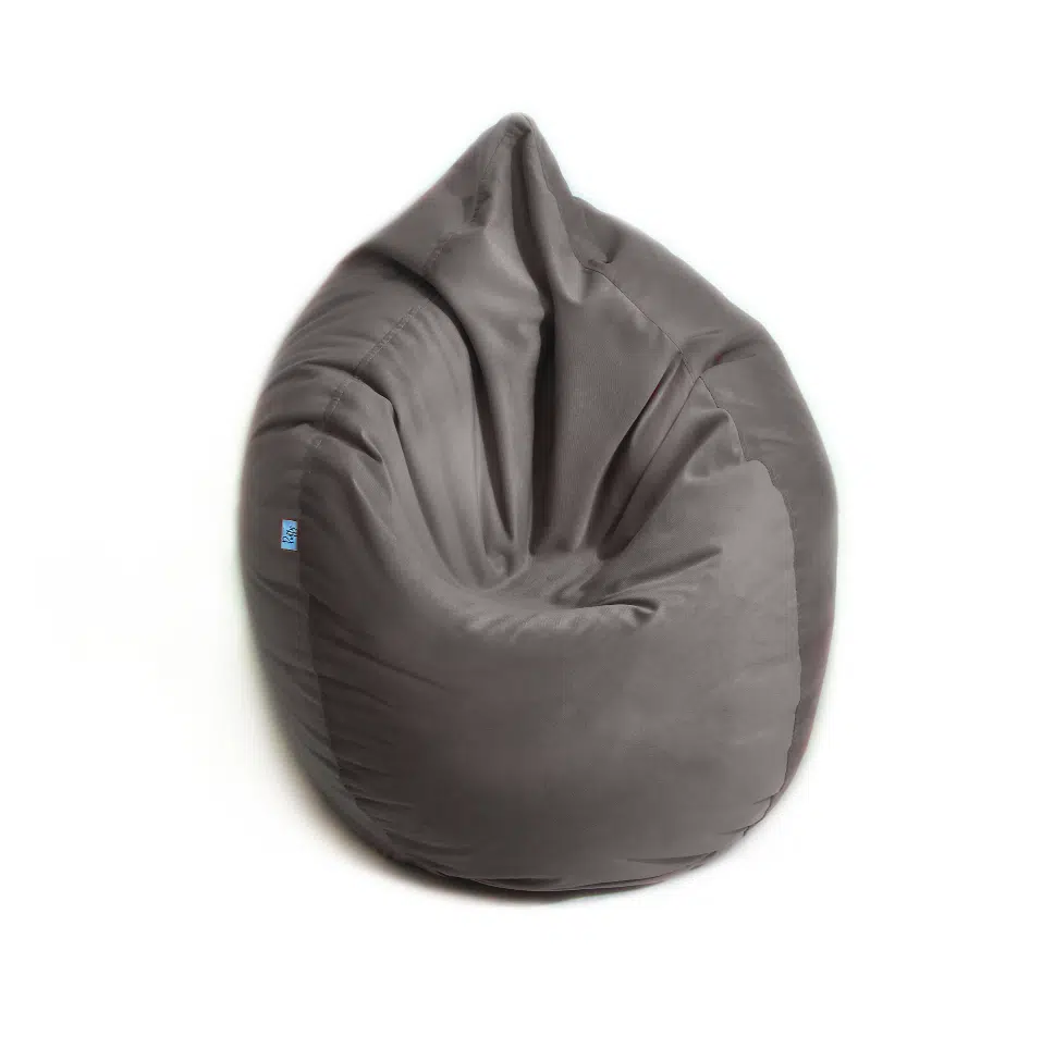 POUF POIRE VELOURS XXL 80 x 120 - GRIS