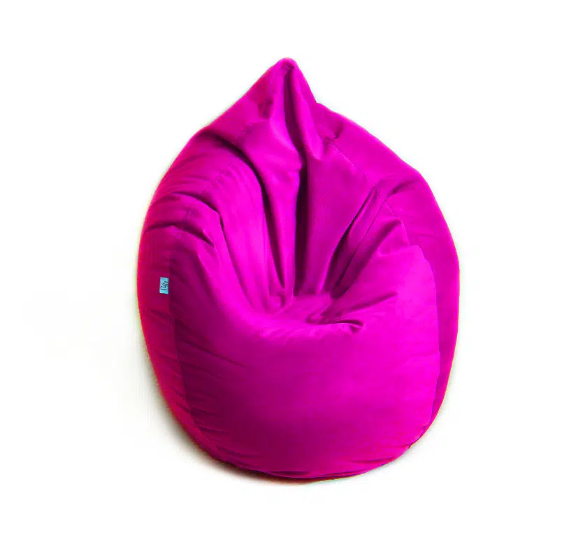 POUF POIRE VELOURS XXL 80 x 120 - ROSE FUSHIA