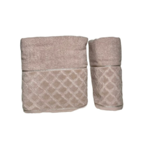 CASA NOVA – Serviettes De Bain – Julie – 100% Coton – 150X100 + 90X50 Cm – Rose