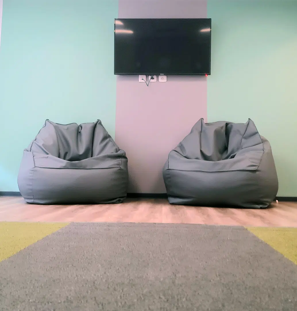 POUF FAUTEUIL VALENCIA SIMILICUIR GRIS