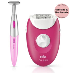 Épilateur BRAUN SE3-420 silk-3 - blanc & rose