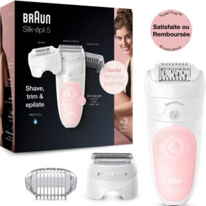 Épilateur Rechargeable BRAUN Série5 SES5-620 wet & dry - Rose