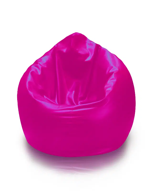 POUF POIRE SIMILICUIR - rose fushia