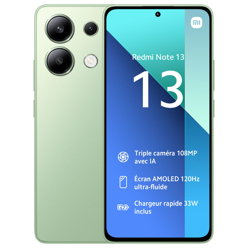 Smartphone XIAOMI Redmi Note 13 / 8GO /256GO / VERT