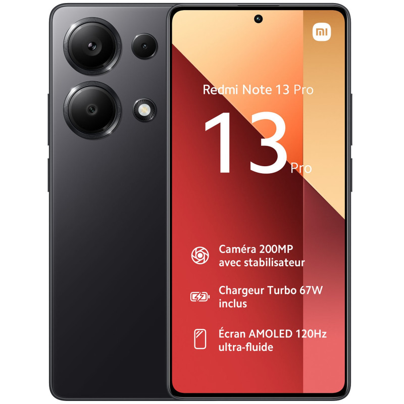 Smartphone XIAOMI Redmi Note 13 PRO/ 12 GO / 512 GO / Noir