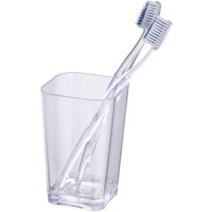Porte brosse à dents Gobelet-Candy-Transparent-Plastique
