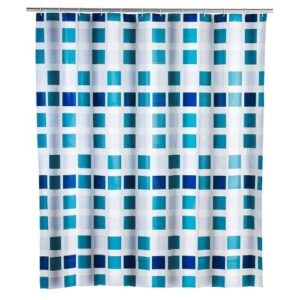 Rideau de douche-Mosaïque WENKO 80 x 200 cm-Bleu