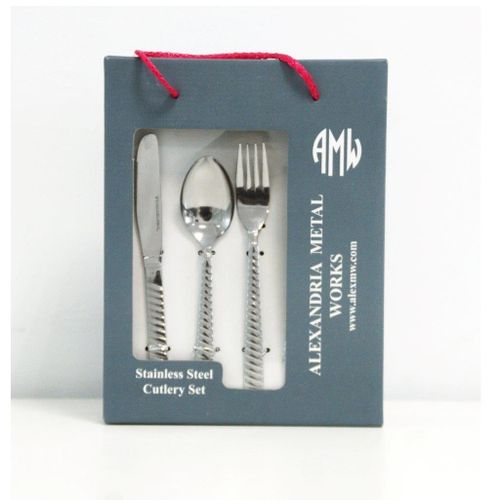 Coffret Couvert En Carton AMW 24 Pièces - Argent