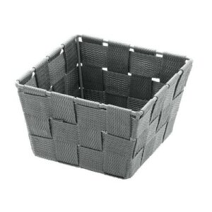 Corbeille salle de bain WENKO- Mini square - Gris - Plastique