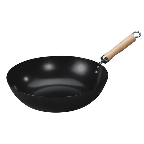 Wok 30 cm FACKELMANN - 30130 - Manche en bois