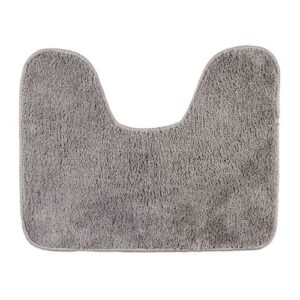 Tapis contour WC - Antidérapant - Gris - 40 x 50 cm - Polyester