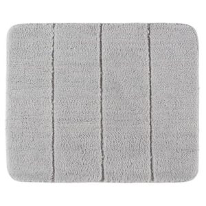 Tapis de bain - Steps - Antidérapant - Polyester - 55 x 65 cm - Gris clair