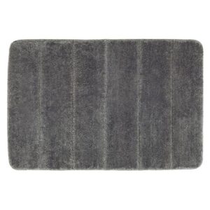Tapis de bain - Steps - Antidérapant - Polyester - 60 x 90 cm - Gris foncé