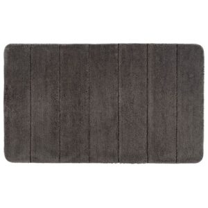 Tapis de bain - Steps - Antidérapant - Polyester - 70 x 120 cm - Gris foncé