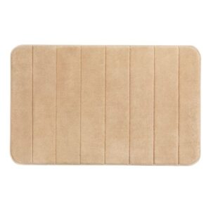 Tapis de bain-Memory-forme stripes-Beige -50x80 cm-Polyester