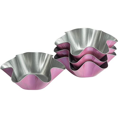 4 Moules à aumônières - 7473 - Anti-adhésif - Rose et Argent