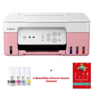 Imprimante a réservoir intégré Canon PIXMA WiFi - Pink