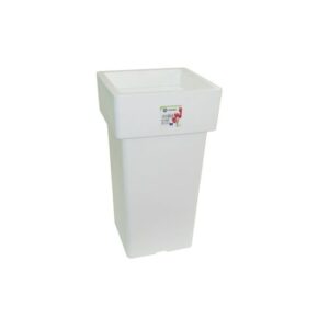 Pot Linéa carré haut - 581-01 - Blanc - 21x21x38 cm