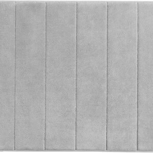 WENKO Tapis de bain-Memory-forme stripes-Gris -50x80 cM
