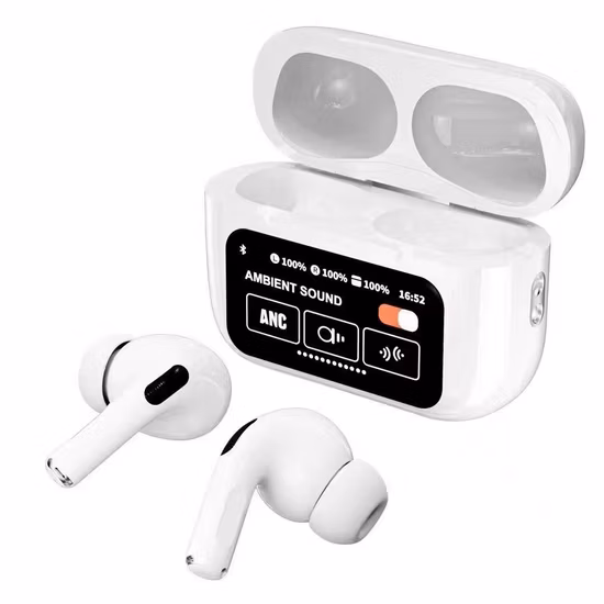 Bluetooth-Earphone-A9-PRO-Anc-Enc-Smart-Screen-Style-with-Multiple-Language-Options Ecouteur Bluetooth