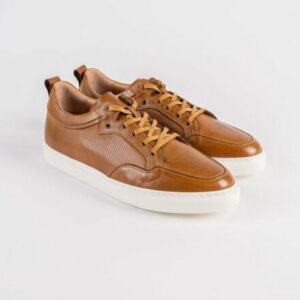 Baskets en cuir Leo – CU02 Camel
