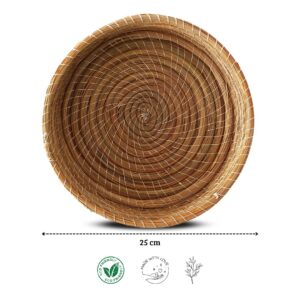 Plateau Halfa 25 cm marron