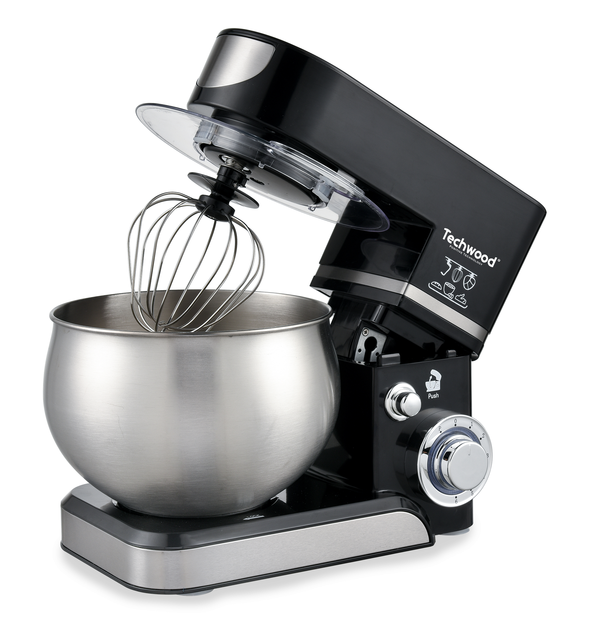 Robot Pétrin TECHWOOD TRO-1066 -1000W - 5L - Noir