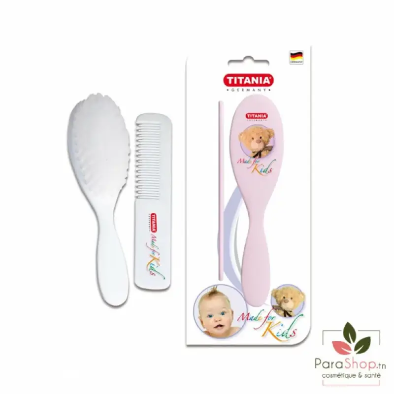 TITANIA Set Brosse et Peigne Bebe - 1295/B