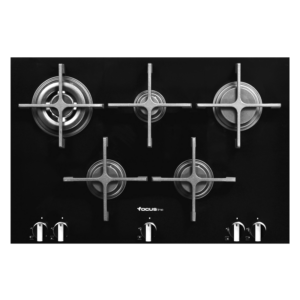 Plaque De Cuisson Encastrable Focus 5 Feux 75Cm Noir