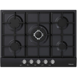 Plaque de cuisson Encastrable Focus 5 Feux 70 cm Noir