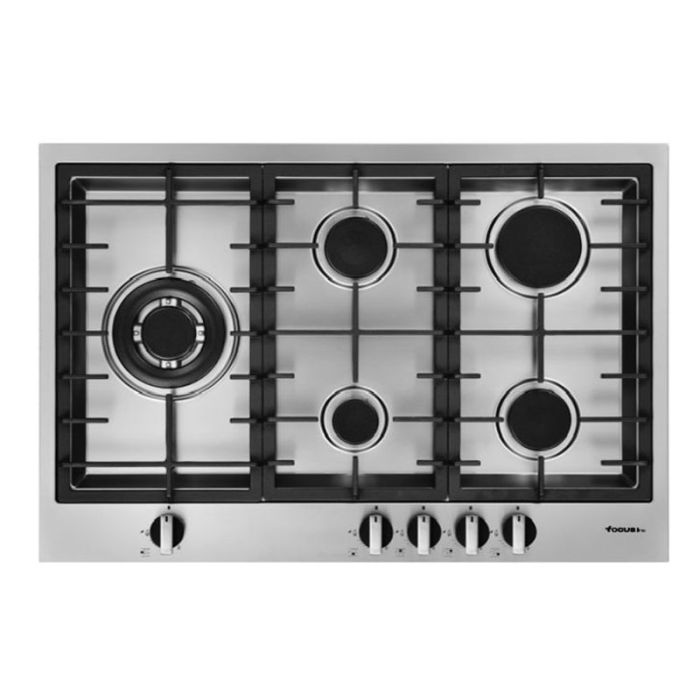 Plaque de Cuisson 5 Feux Gaz 76Cm FILO.75 Thermocouple Inox FOCUS LINE