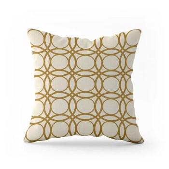 Coussin Carré Double Cercle