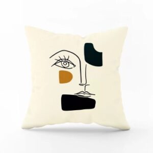 Coussin Carré Lady Abstract velours Art