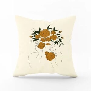 Coussin Carré Lady Flowers Head