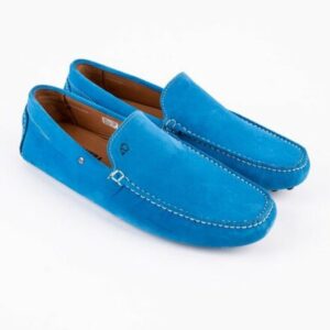 Mocassins en cuir Tito – PP01 Daim Bleu