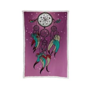 Plaid Polaire Teddy Purple Dream Catcher
