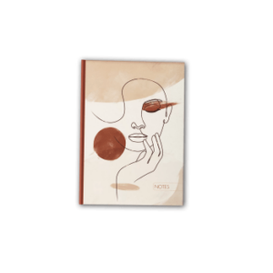 Bloc-note Face line art