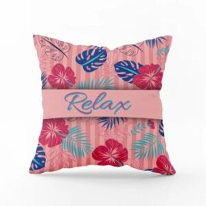Coussin Outdoor Carré Pink Leaves