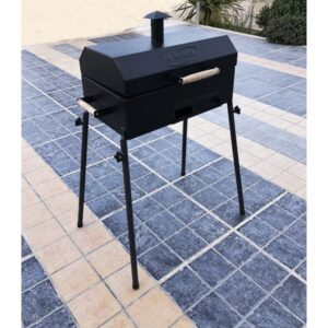 BARBECUE À CHARBON AVEC TIROIR EN NOIR