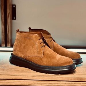 Boots homme en Cuir – 110 DAIM CAMEL