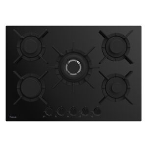 Plaque De Cuisson Focus 5 Feux 75Cm Noir Avec thermocouple