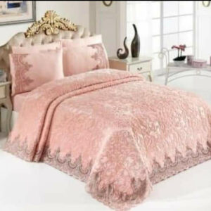 Couverture En Satin de Coton Dentelle Simple Rose