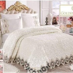 Couverture Lit En Satin De Coton Verona Blanc