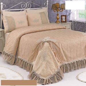 Couverture Lit En Satin De Coton Marron